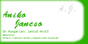 aniko jancso business card